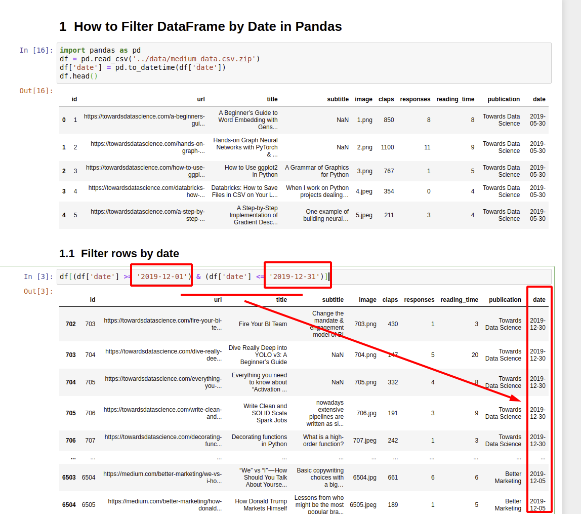 Filter Dataframe By Date Range