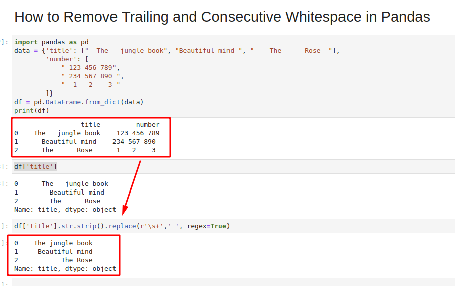 Remove Trailing Space In Pandas Column