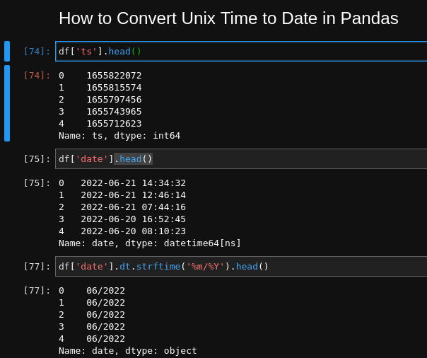 How To Convert Unix Time To Date In Pandas